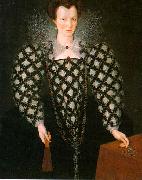 Portrait of Mary Rogers: Lady Harrington dfg GHEERAERTS, Marcus the Younger